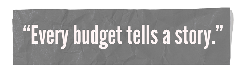 Quote of "Every budget tells a story"